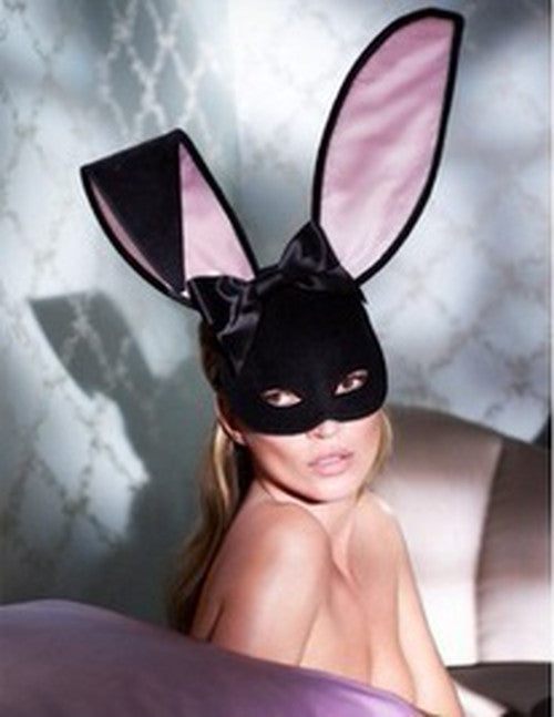 Black Sexy Bondage Bunny Rabbit Mask